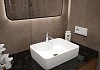 Комплект Teymi 2 в 1 для ванной: раковина Helmi S 48 накладная с полочкой + выпуск Teymi без перелива хром F01612 № 5